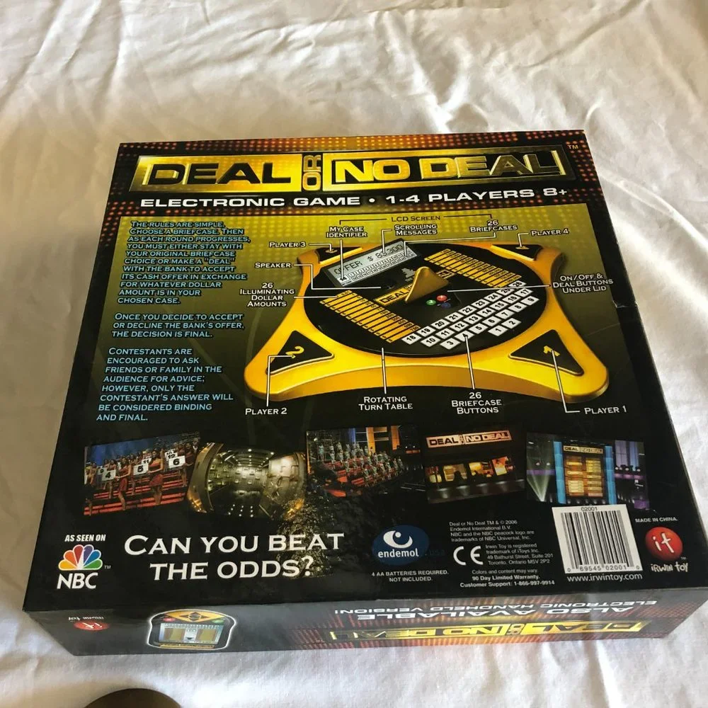 Deal Or No Deal NBC Electronic Game Irwin Toys 1-4 Players - Picture 5 of 7